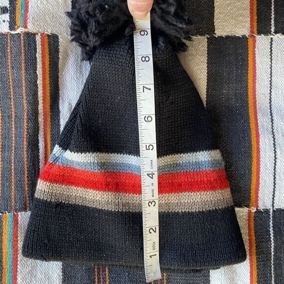 Vintage Smiley Wool Beanie. Black. XS/S. 80’s. Winter. Kids or Small Headed. USA - Picture 7 of 9